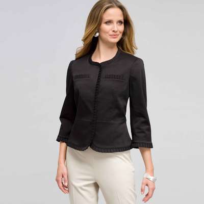 Ruffle Trim Jacket